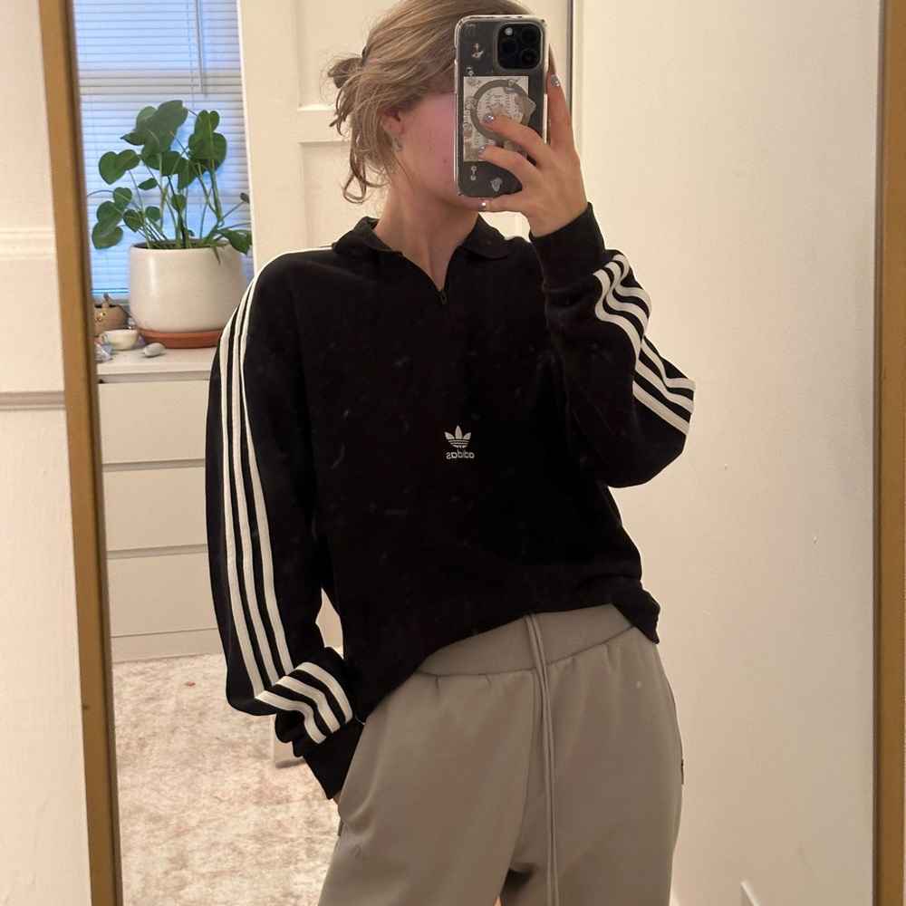 Adidas half zip polo